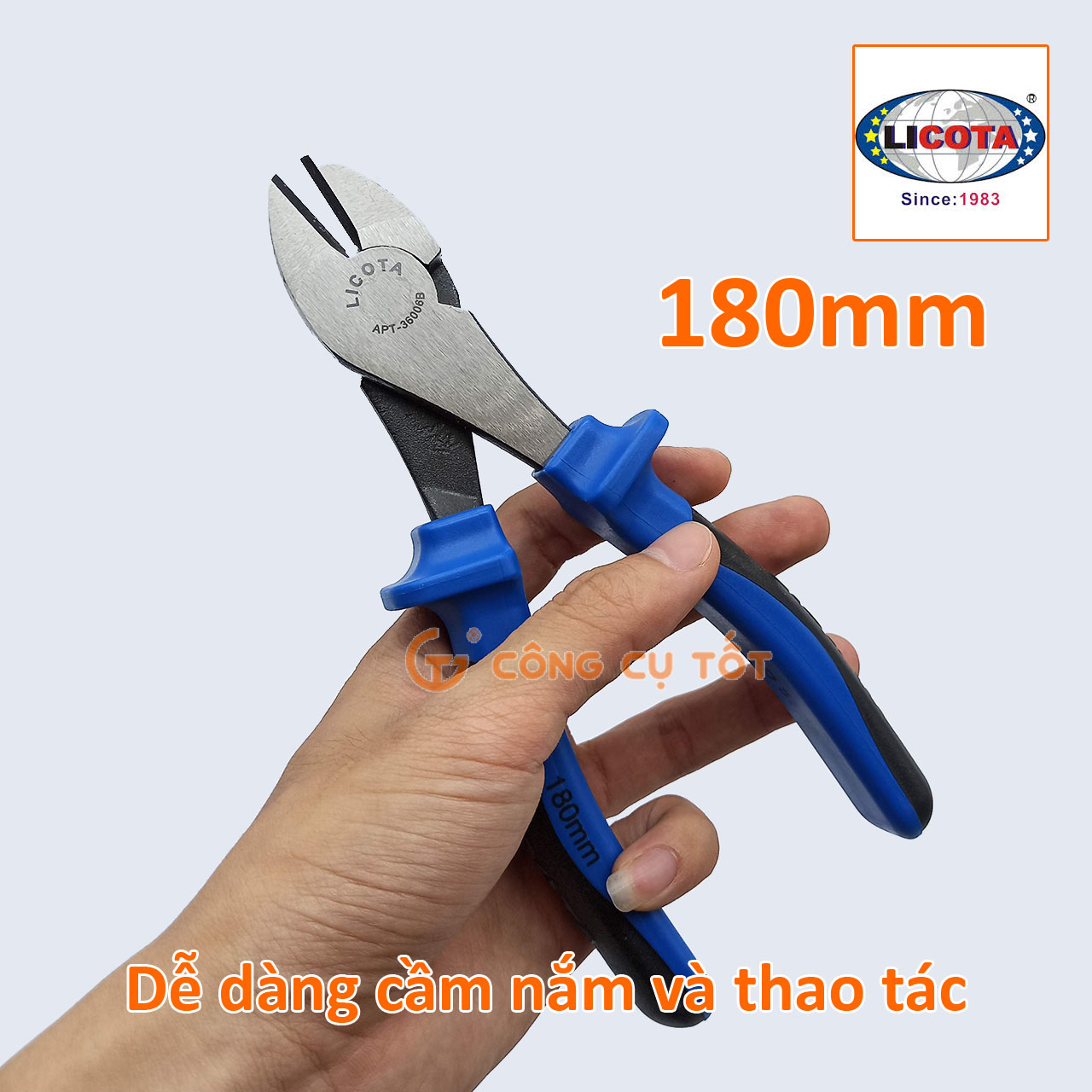 Kìm cắt dây thép licota apt-36006bsl 7inch