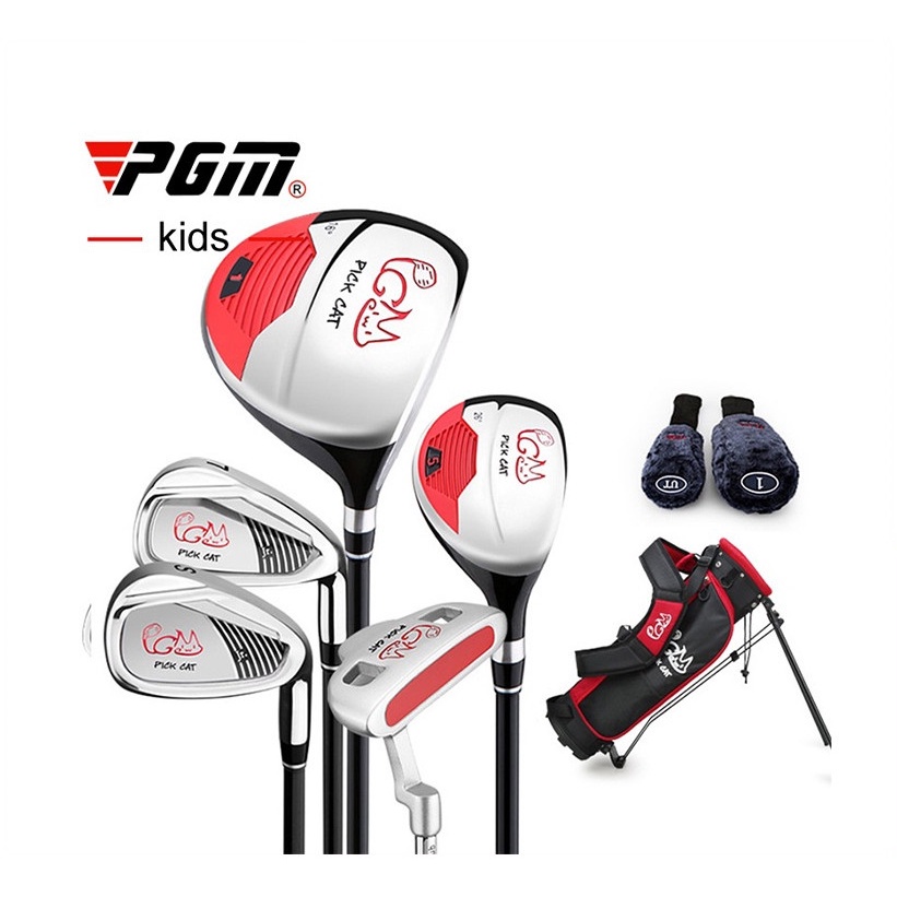 Bộ gậy golf trẻ em và túi pick cat pgm 5 - 12 tuổi