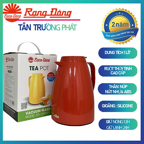 Phích pha trà giữ nhiệt rạng đông 1 lit ,bình thuỷ đựng nước nóng, model: rd 1045 n2.e