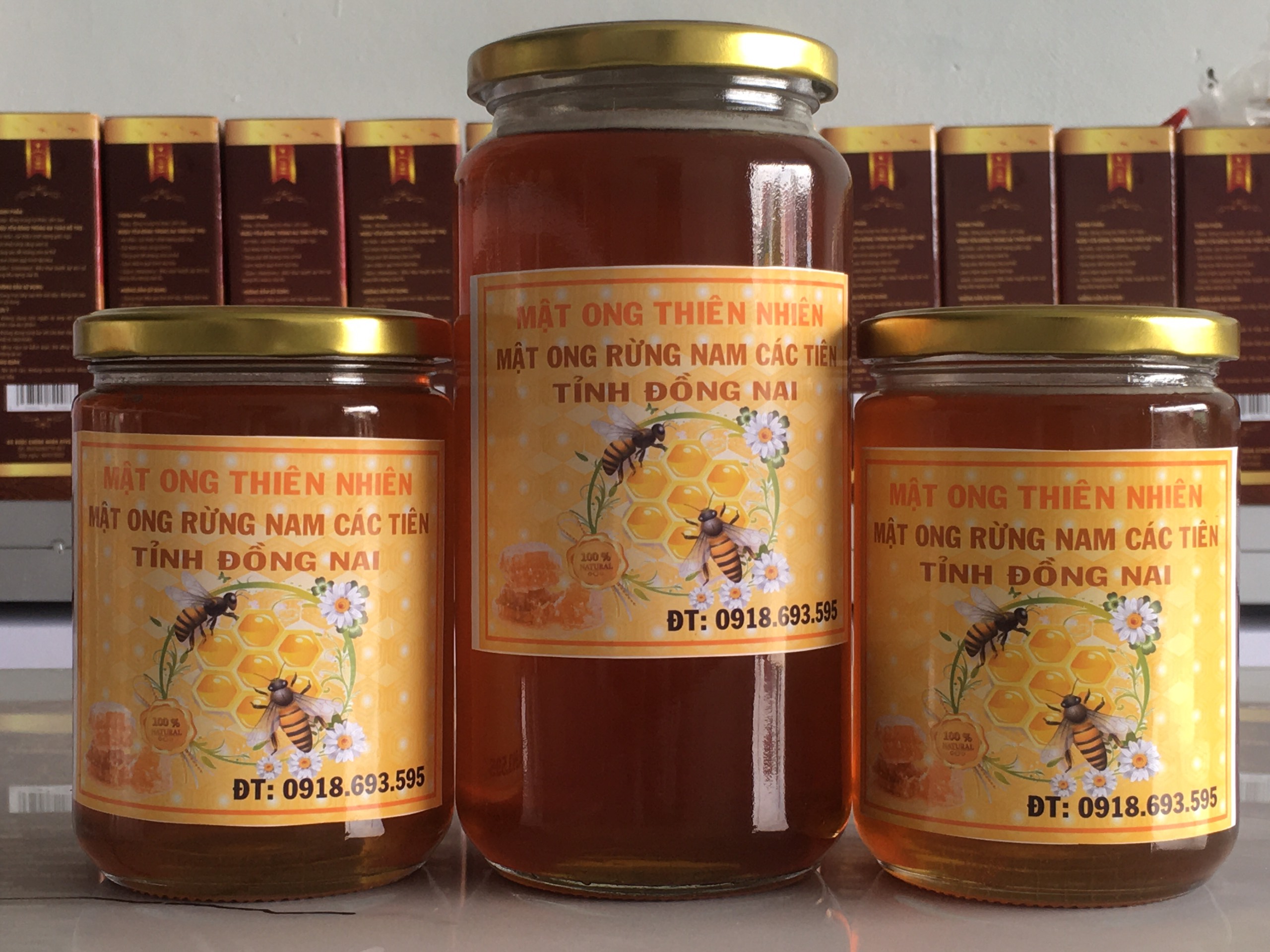 Mật ong thiên nhiên, Mật ong rừng Nam Các Tiên nguyên chất 100%, hủ 500ml và hủ 1000ml
