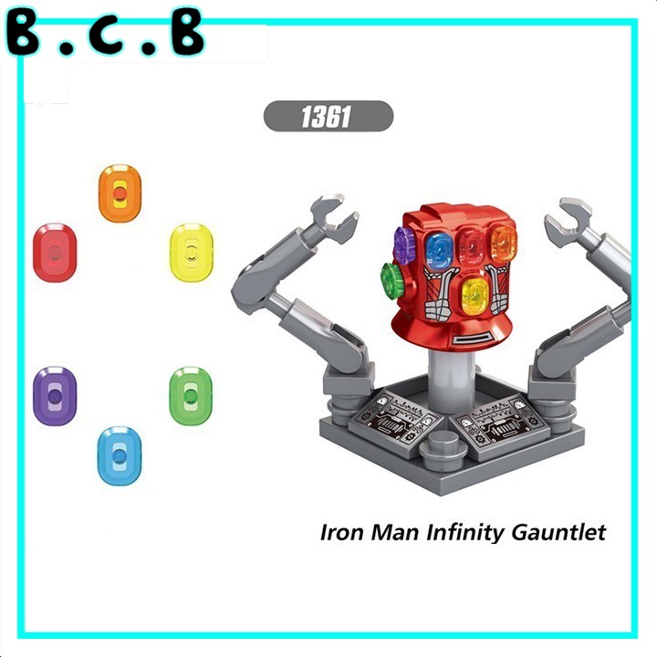 Infinity gauntlet lắp ráp mô hình siêu anh hùng găng tay vô cực iron man x1361