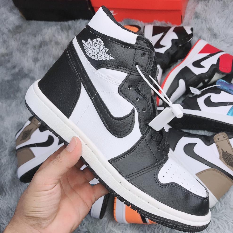 Giày sneaker jd1 jordan panda cao cổ, jd cổ cao đen trắng siêu đẹp