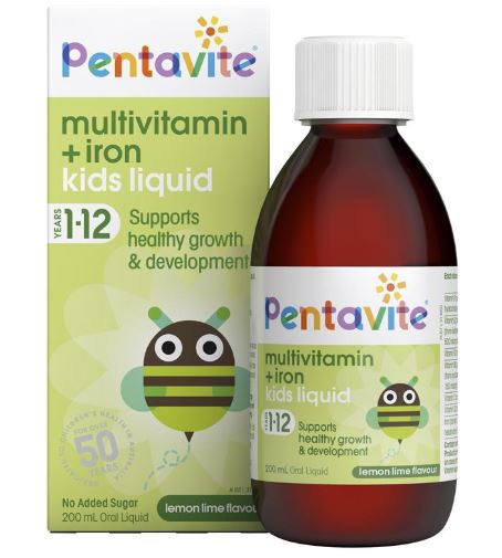 (Mẫu mới) - Vitamin tổng hợp cho bé 1-12 tuổi Pentavite 200ml