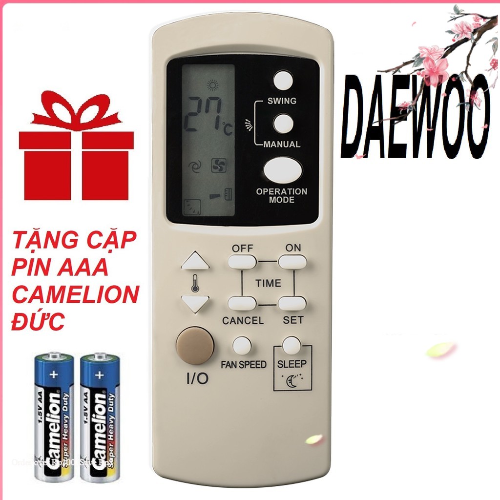 Remote máy lạnh daewoo mẫu 1 - điều khiển điều hòa daewoo mẫu 1
