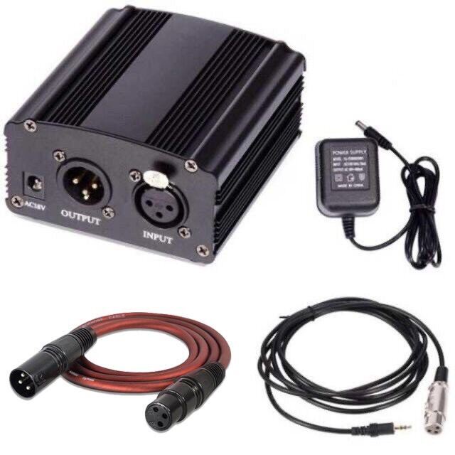 Nguồn 48 v phantom dùng cho các loại mic thu âm 48v tặng dây XLR
