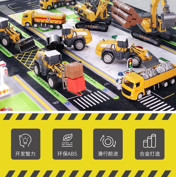 Mô hình hợp kim Xe Lu - Các loại xe công trình cho trẻ em