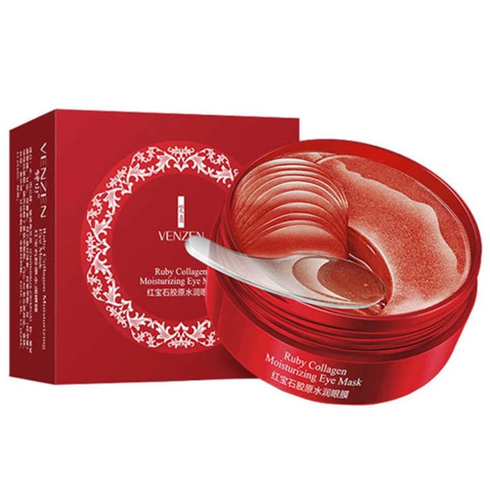 Venzen Ruby Collagen Hydrating (60 Miếng) Hydrogel Miếng Dán Mắt Đỏ Chiết Xuất Tảo