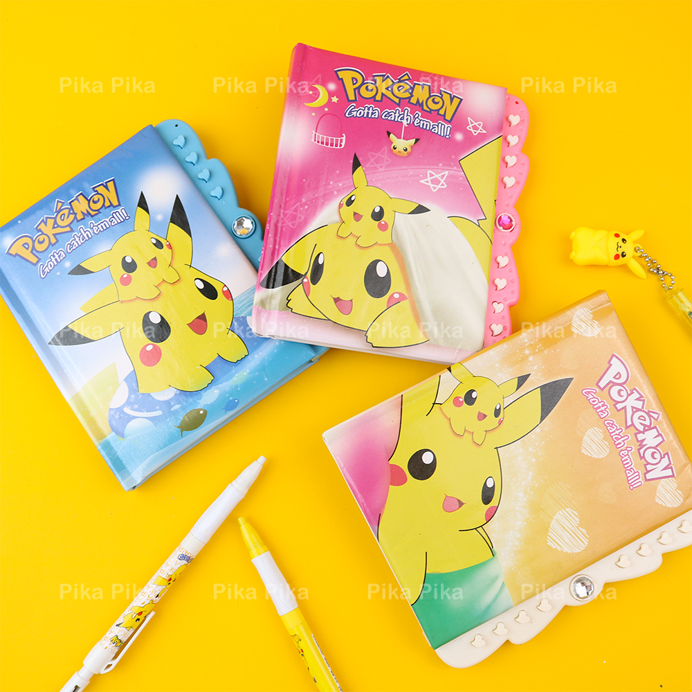 Sổ nhật kí Pikachu Pokemon có mật mã dễ thương cute PK0090