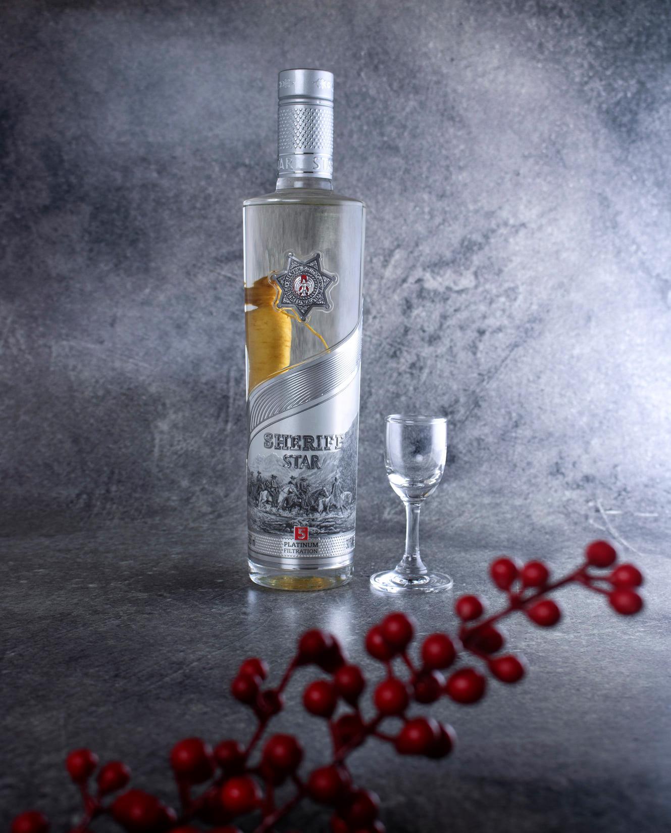 Rượu Men Vodka Sheriff Sâm Silver Star 30% chai 565ml