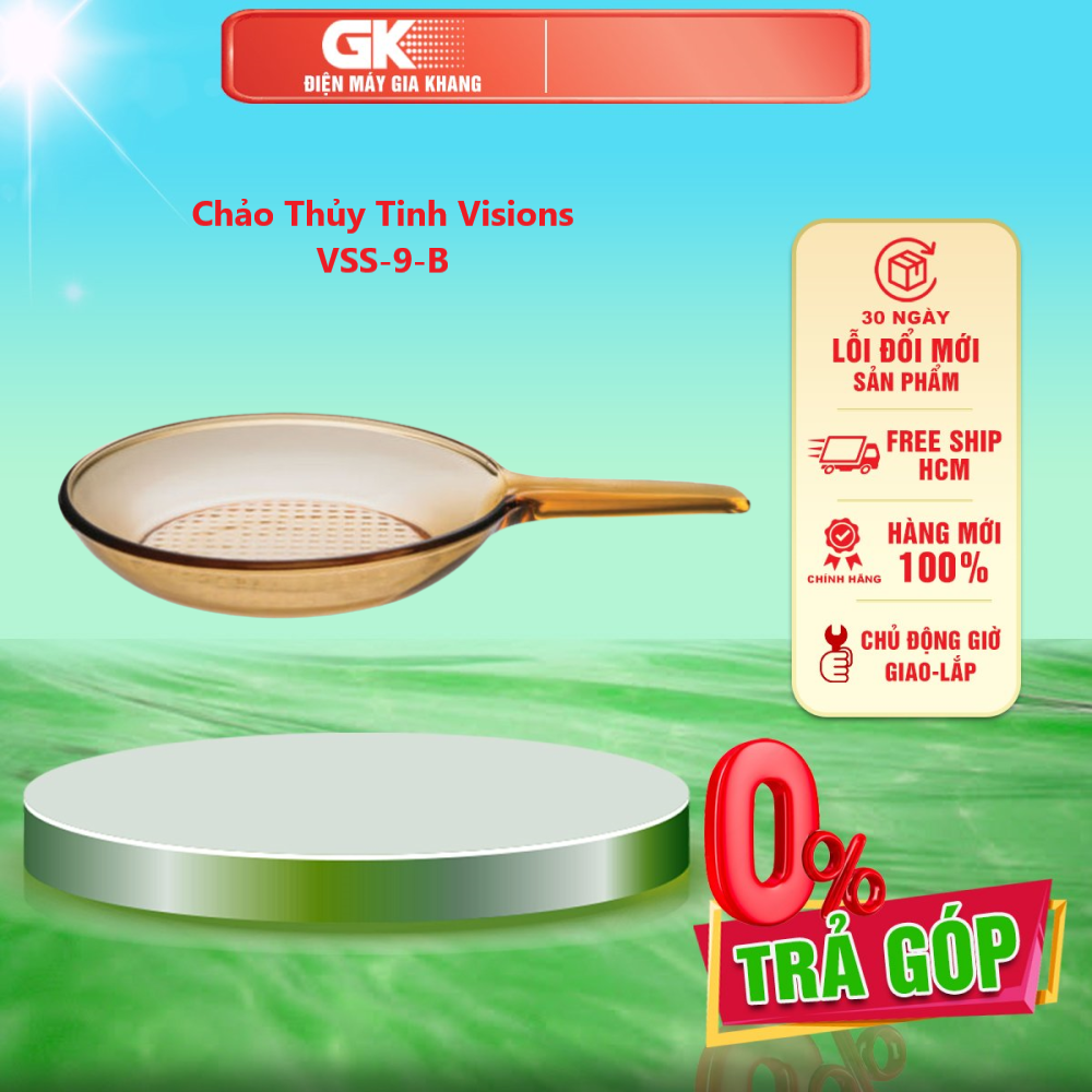 Chảo Thủy Tinh Visions VSS-9-B 23cm - GIAO TOÀN QUỐC - FREESHIP HCM