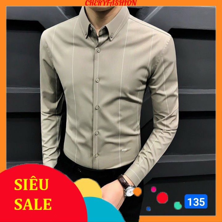 Áo somi nam nữ, áo somi nam đen thời trang áo somi lụa mềm cheryfashion ms708