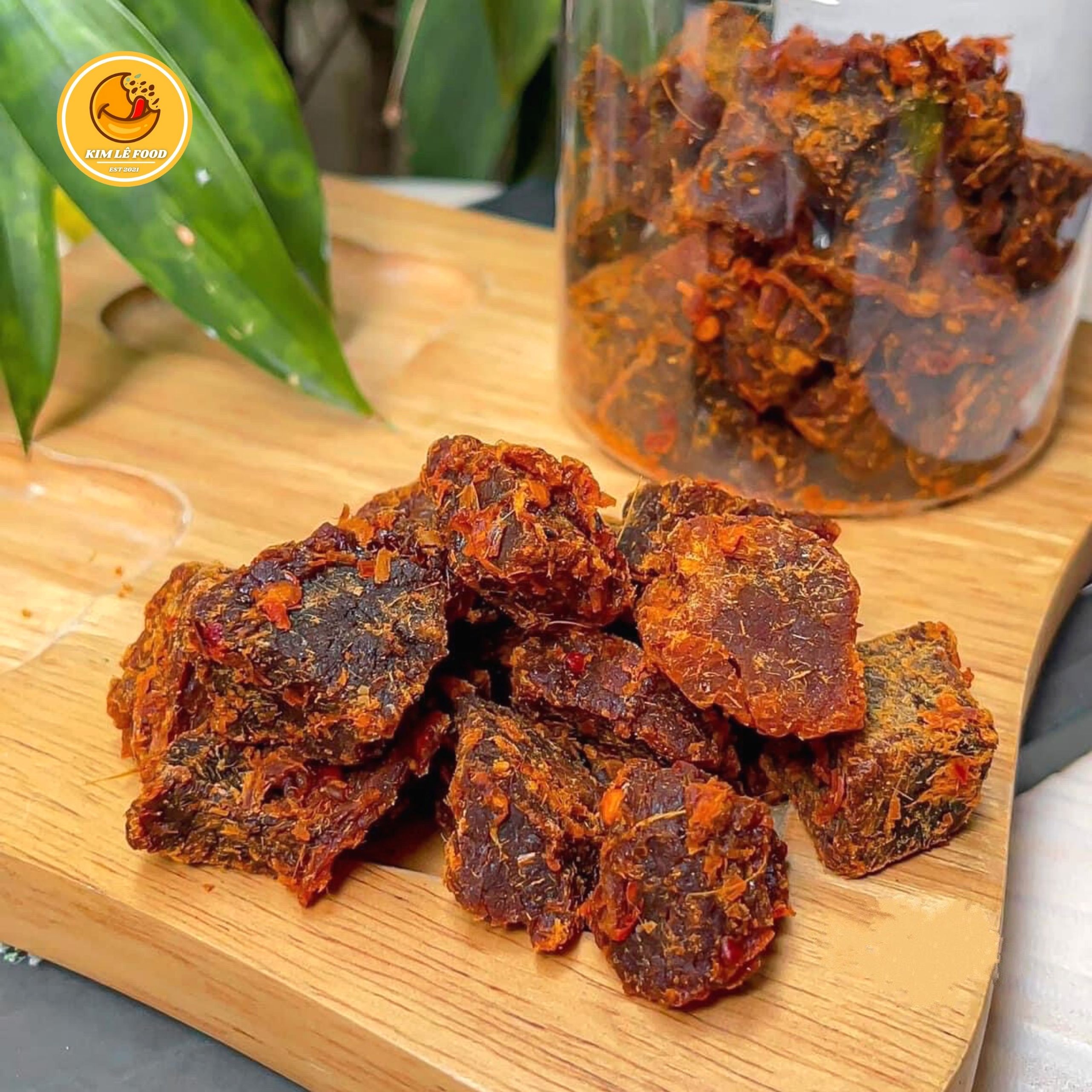 Khô bò viên thượng hạng lon 250g thơm ngon chuẩn vị đồ ăn vặt kim lê food