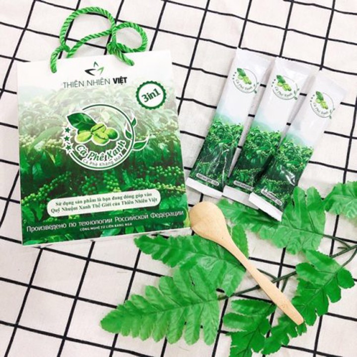 [SỨC KHỎE VÀNG] Combo 10 Gói Cà Phê Xanh Giảm Cân - 17g/Gói - Xuất Xứ Việt Nam - Cafe 3in 1 - Hạt Cafe Sạch Nguyên Chất – Cà Phê Xanh Thiên Nhiên Việt – Cà Phê Xanh Kháng Mỡ - Hàng Việt Nam Chất Lượng Cao