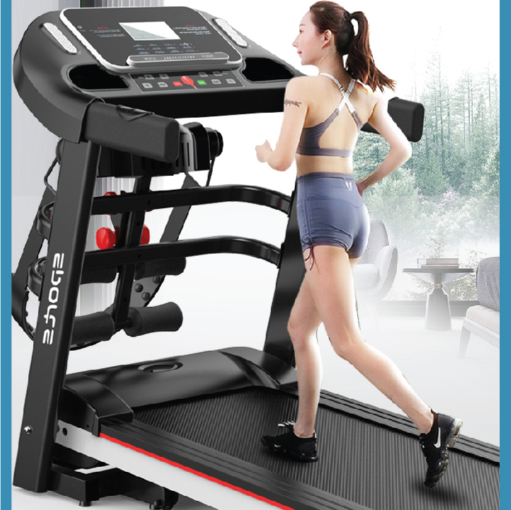 Máy chạy bộ điện đa năng tại nhà KO130 có thể gấp gọn, tặng kèm 2 tạ tay, máy đánh mỡ bụng, tốc độ chạy lên tới 14km/h
