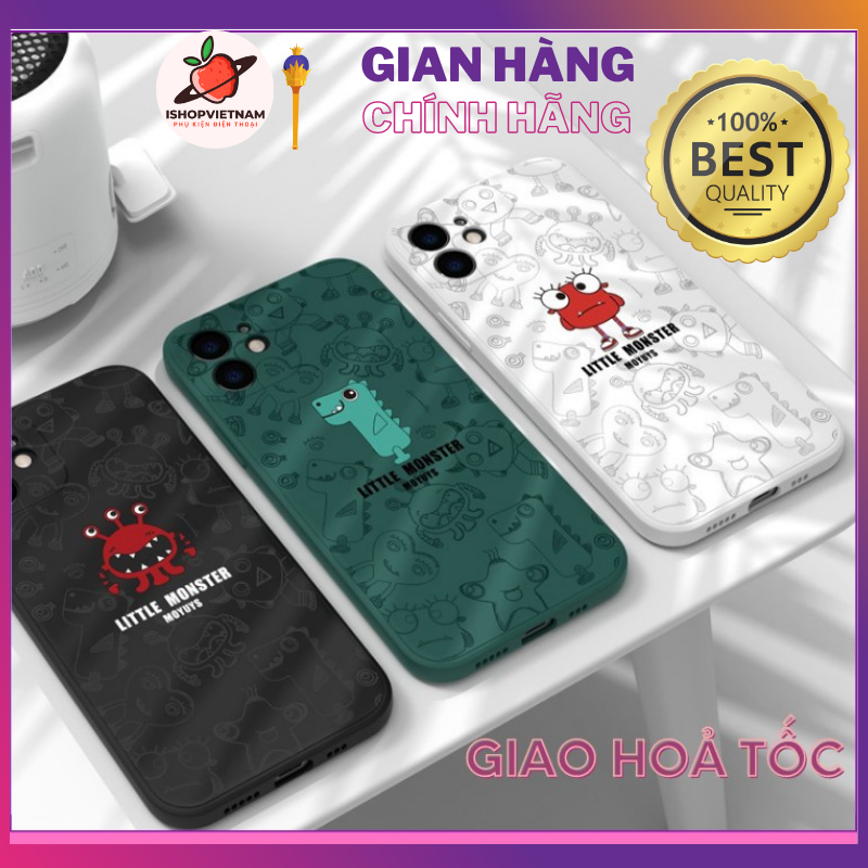 Ốp viền vuông hình thú vui nhộn cho iphone 6/6p/7p/x/xsm/11/11pm/12/12pm
