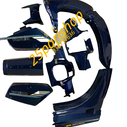 Bộ Dàn áo xe Cub 82 - 81 - DD  - Cub đời cũ màu Xanh Tím   ,nhựa trắng cao cấp