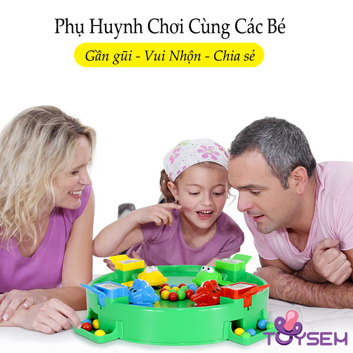 Bộ đồ chơi giải trí ếch gắp hạt tương dành cho bé từ 3 tuổi trở lên - Ếch ăn bi vui nhộn dành cho 4 người chơi - Thế giới đồ chơi cho bé trai bé gái cute - Quà tặng sinh nhật cho bé