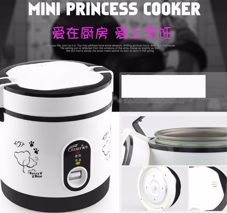 Nồi cơm điện mini kenly 1 người ăn - bh 1 tháng - lòng nồi rời