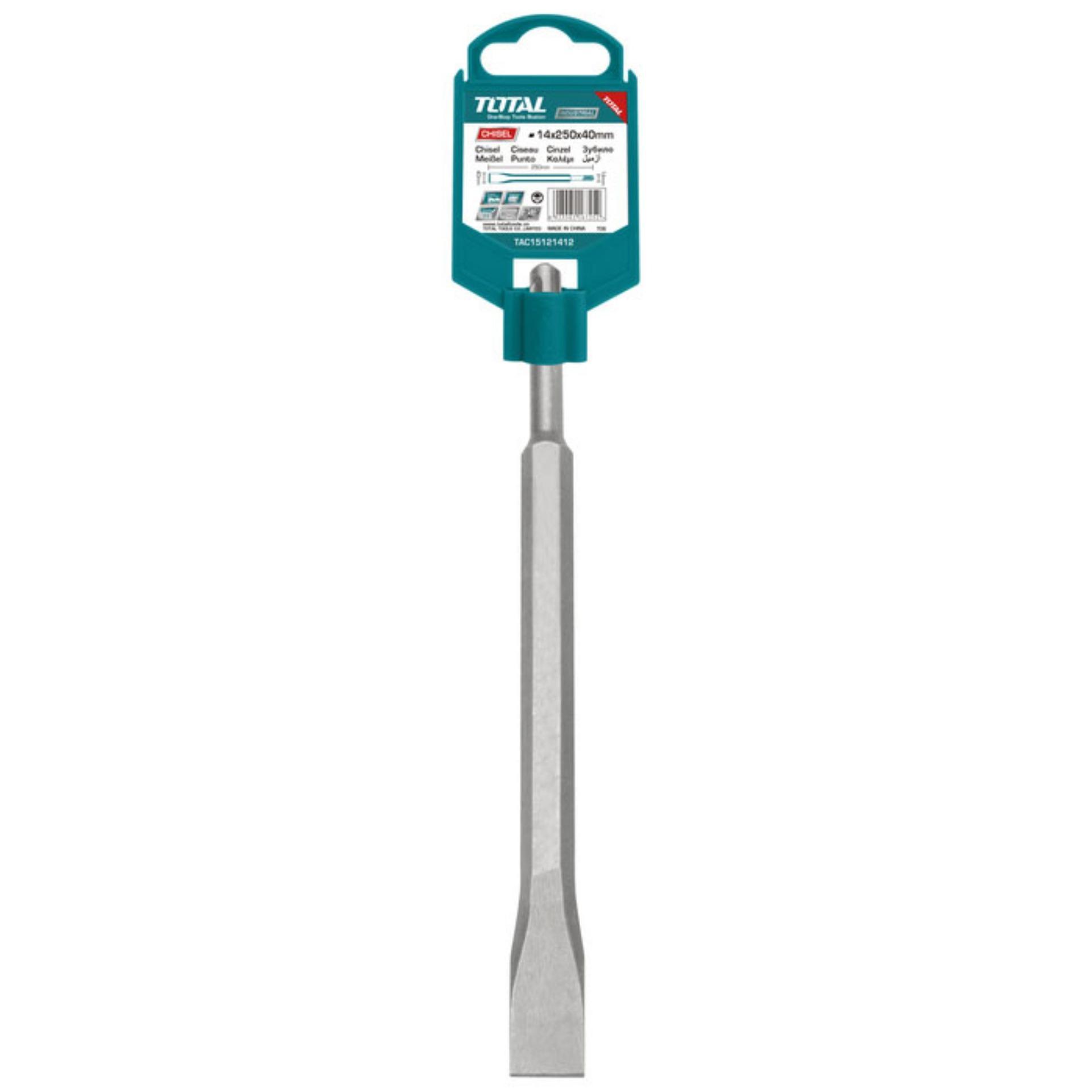 Mũi đục dẹp total 14x250x40mm tac15121412
