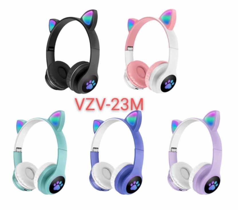 [❤️RẺ VÔ ĐỊCH❤️]Tai Nghe Mèo 23M Chụp Tai Phát Sáng Kute Dễ Thương Nghe Nhạc cực Hay, Pin cực trâu, Bảo Hành 1 Năm
