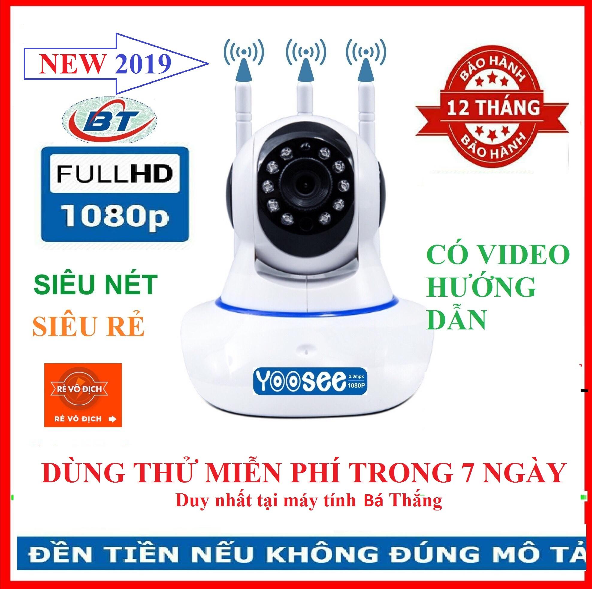 CAMERA WIFI - YOOSEE WIFI SIÊU NÉT 2.0 FULL HD 1920x1080 MỚI NHẤT - 3 ANTEN BẮT SÓNG