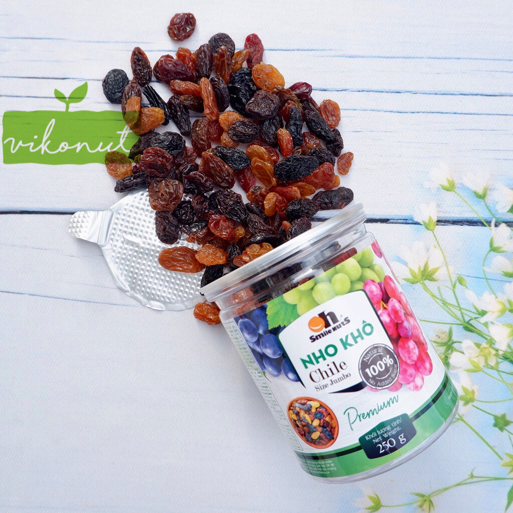 Nho Khô Mix Chile 3 màu dòng thượng hạng 250g - Chilean Raisins Jumbo Size