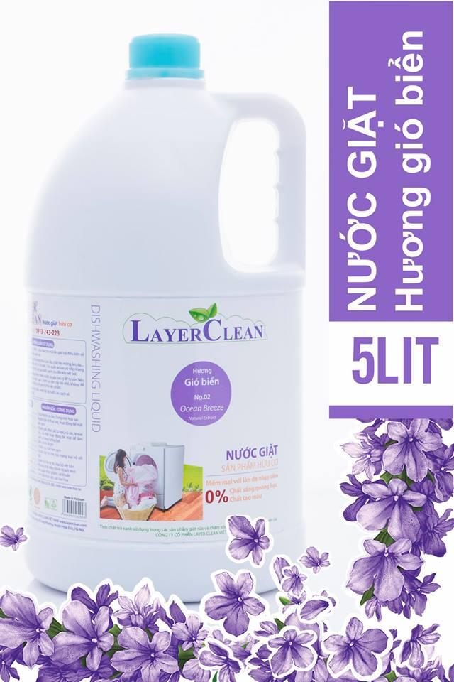 Nước giặt hữu cơ LayerClean 5 lít - Hương Gió Biển