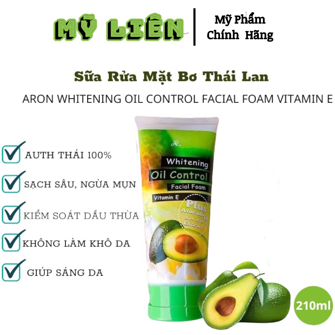 SỮA RỬA MẶT BƠ ARON WHITENING OIL CONTROL THÁI LAN