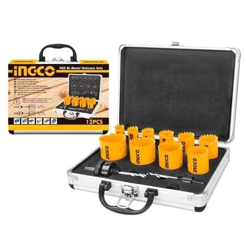 Bộ 12 mũi khoét kim loại hiệu ingco akh0121