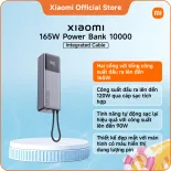 Xiaomi 165W Power Bank 10000mAh (Integrated Cable) ｜Pin cao cấp với dung lượng khủng｜Nhiều biện pháp bảo đảm an toàn