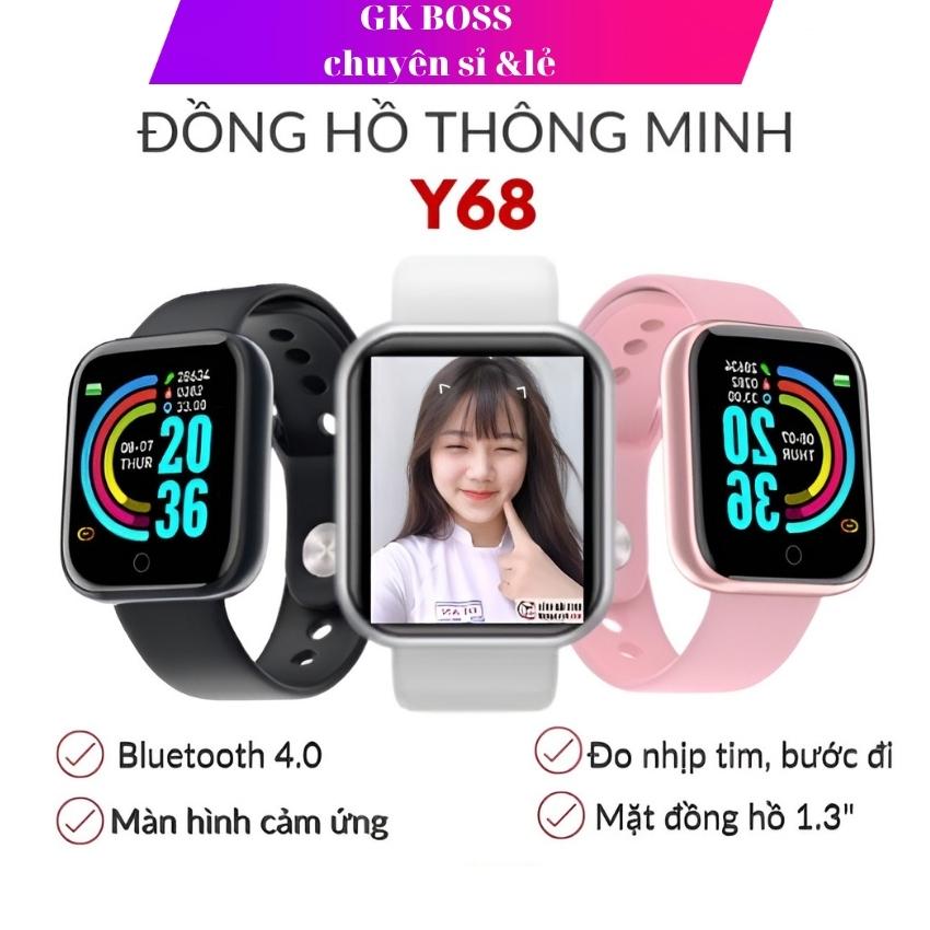  Đồng Hồ Thông Minh Giá Rẻ Y68 Đồng Hồ Thời Trang Nam Nữ Đồng Hồ Thể Thao .Đồng Hồ Thông Minh Đồng Hồ Đeo Tay Theo Dõi Sức Khỏe 