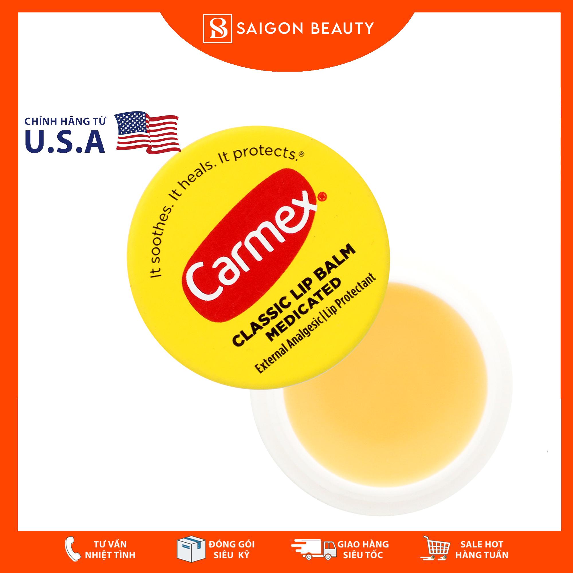 Son Dưỡng Carmex Classic Lip Balm Medicated (Hủ 7.5g)