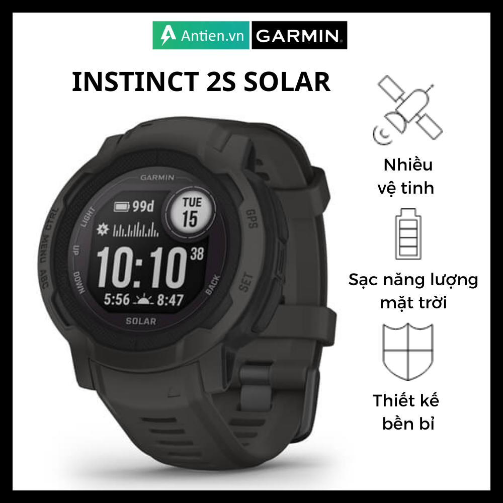 Đồng hồ thể thao Garmin Instinct 2S Solar Standard Edition - Hàng chính hãng