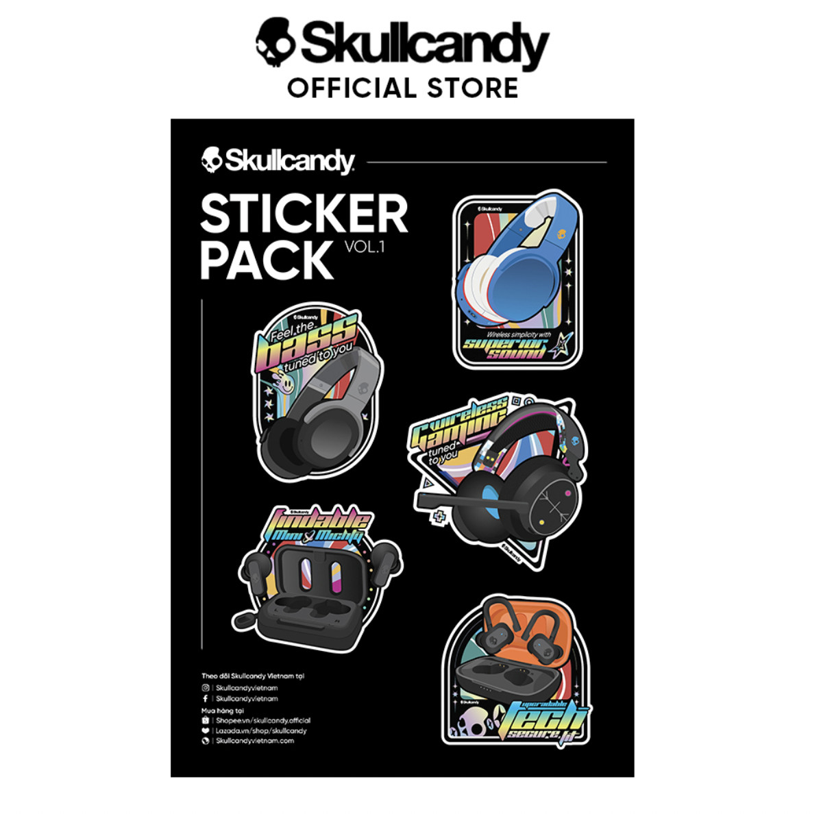 Bộ sticker skullcandy