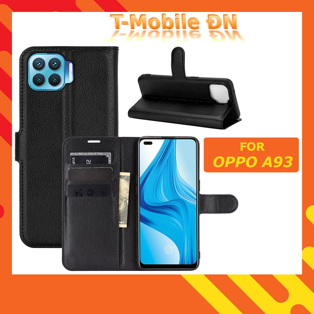 Bao da Oppo A93 Cao cấp có nắp gập và chống xem video tiện lợi