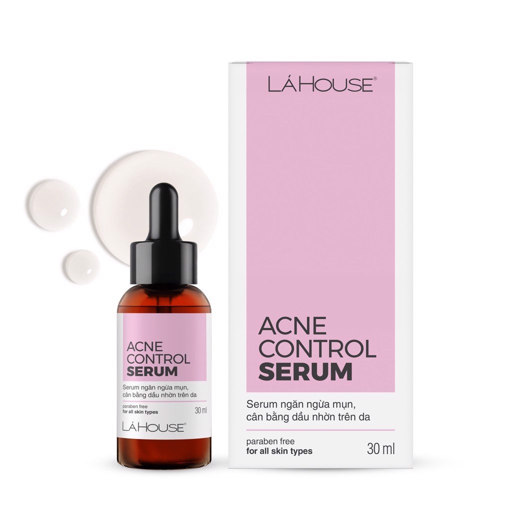 Serum giúp ngăn ngừa mụn, giảm nhờn cho da, giảm mờ vết thâm mụn Lá House Acne Control 30ML