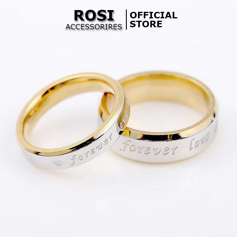 Nhẫn Đôi Tình Yêu Forever Love, Nhẫn Cặp Nam Nữ Thời Trang (Giá 1 cái)