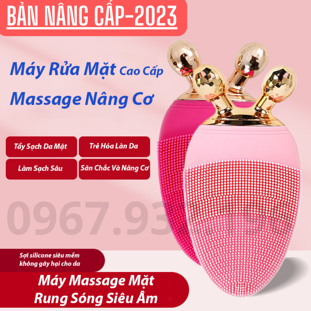 Máy Rửa Mặt Elictric Sonic Cao Cấp Massage Nâng Cơ Mặt Chính Hãng, Máy Massage Mặt Rung Sóng Siêu Âm