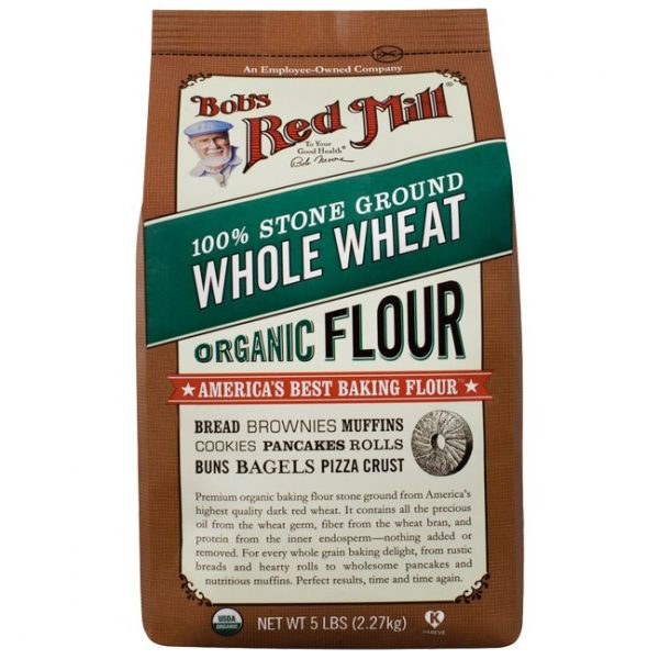 Bột mì nguyên cám hữu cơ - Whole wheat flour Organic Bob's Red Mill - 2,27kg