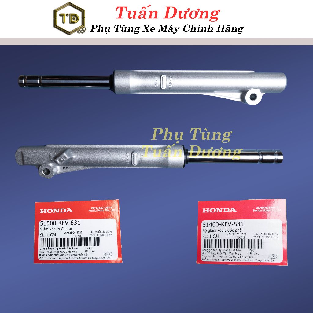 Giảm Sóc Trước Honda Dream 2 Ngần CHÍNH HÃNG Honda - Thụt Trước Dream Lắp Dream Thái Dream Việt Super Dream