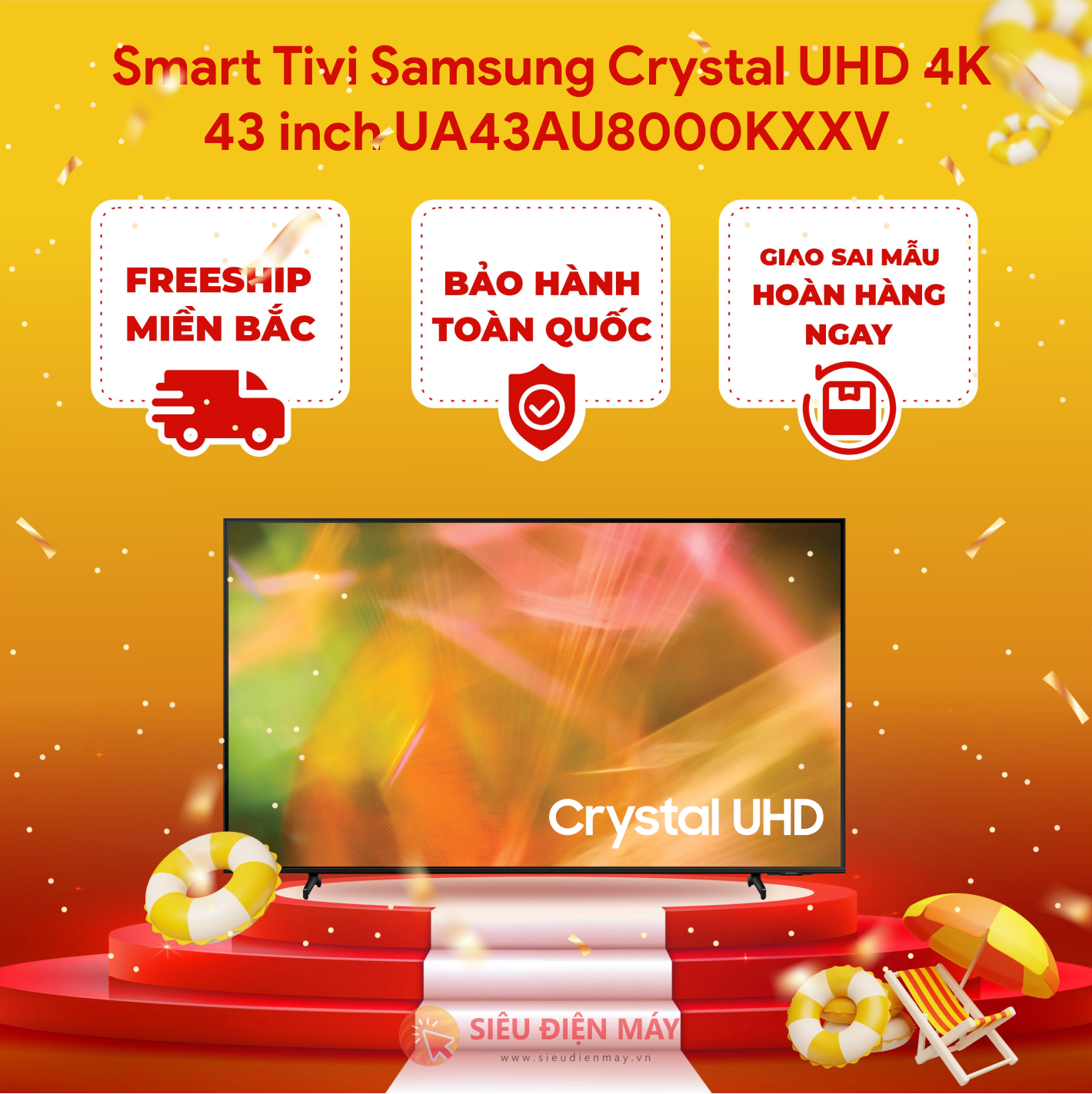 Smart tivi samsung 4k 43inch 43au8000