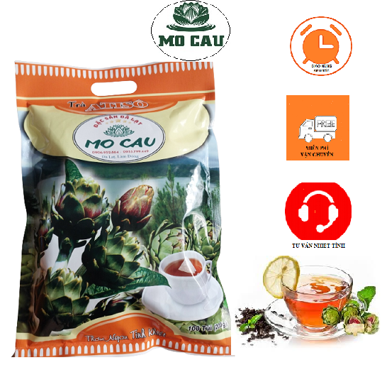 Trà atiso túi lọc 200gr/ 100 túi lọc, trà hoa atiso, mát gan, lợi tiểu.