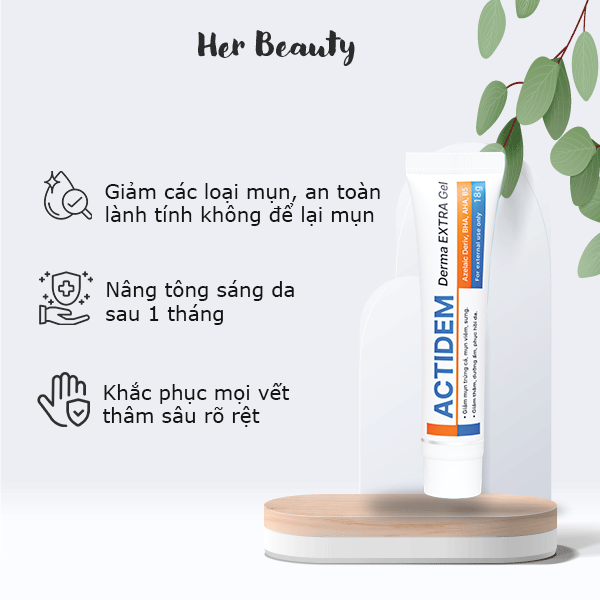 el giảm mụn, dưỡng ẩm da Actidem Derma Gel 18gr,40gr / Actidem Derma Extra Gel 18gr