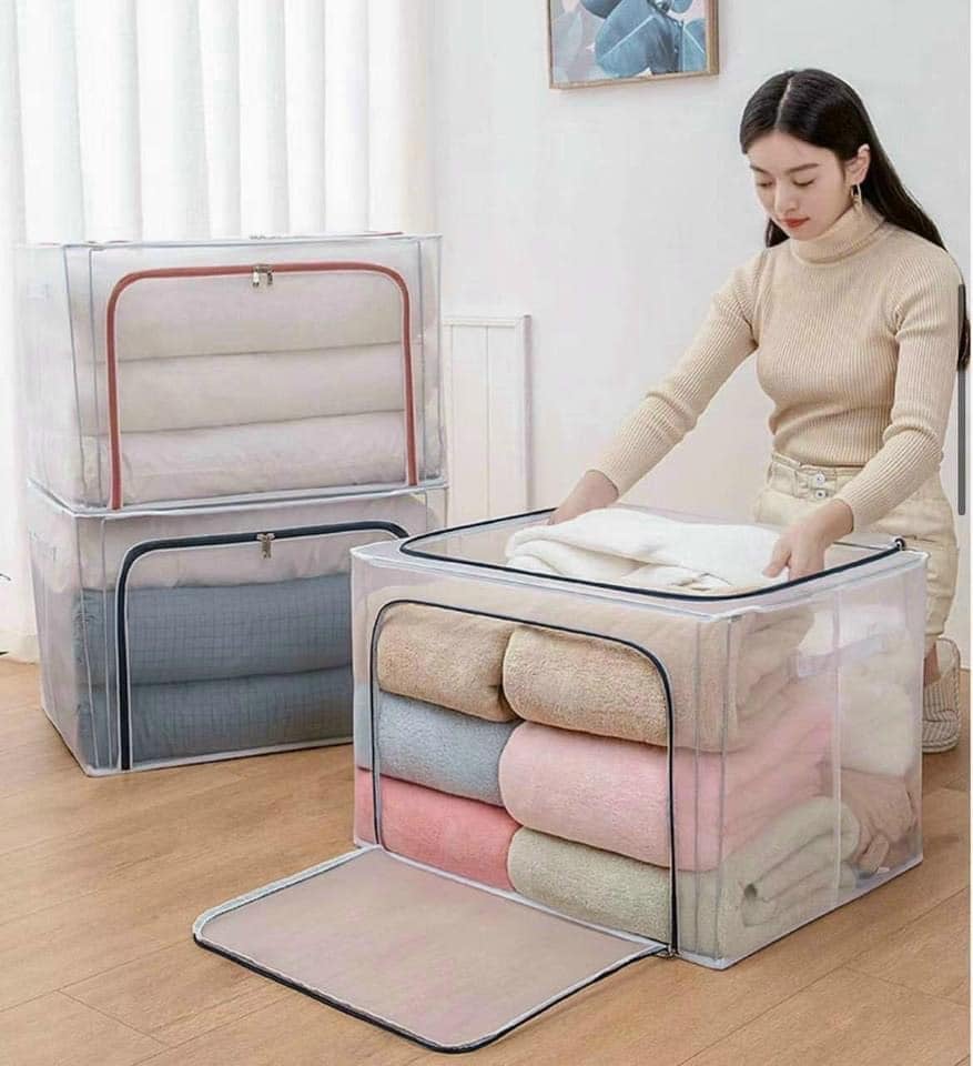 Hộp vải đựng đồ khung thép chịu lực loại lớn 66Lit đa năng