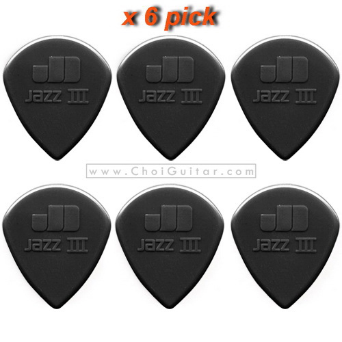 Usa 6 dunlop nylon jazz iii 1.3mm nylon/stiffo - phím, pick, móng gảy đàn guitar