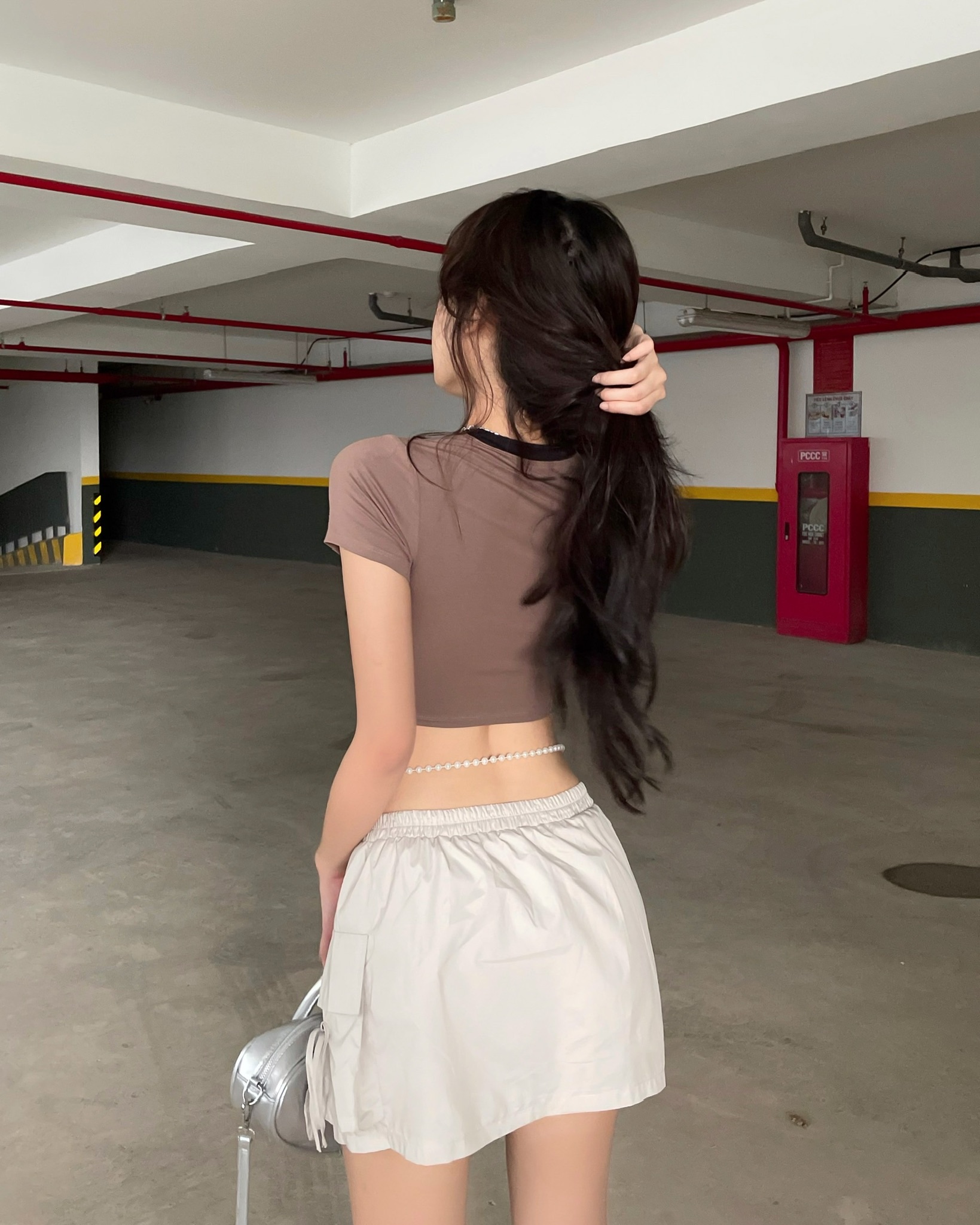 Chân váy dù ngắn ver2 | w skirt ver.2 - clélie