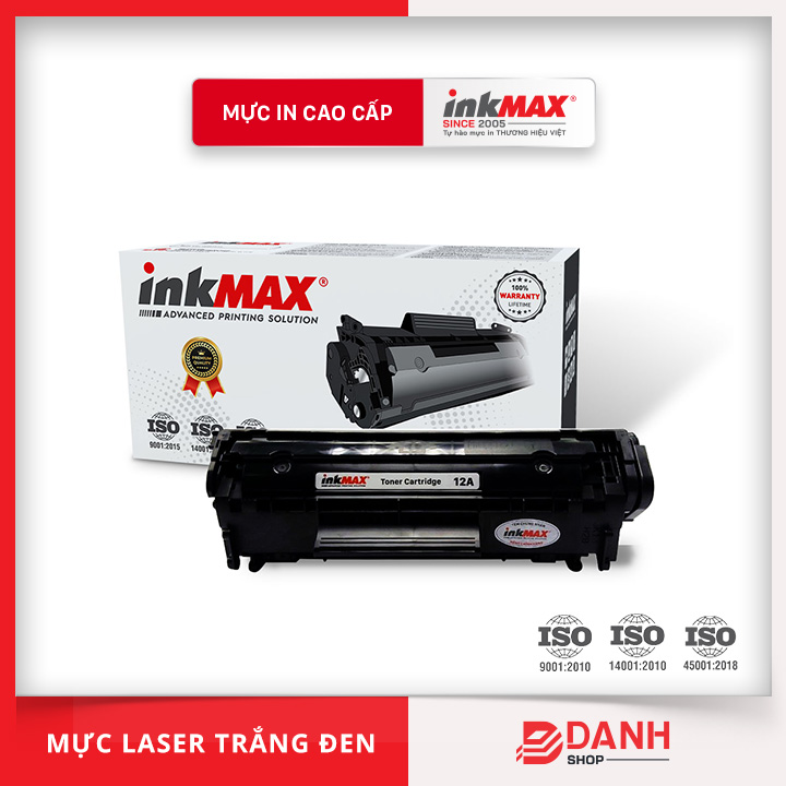 Hộp mực InkMAX 12A dùng cho các dòng máy in Canon 2900, Hp 1020, 1010, 1022, 1319F | Mực in 303/12A [Bảo hành 24 tháng], in được 2000 trang.