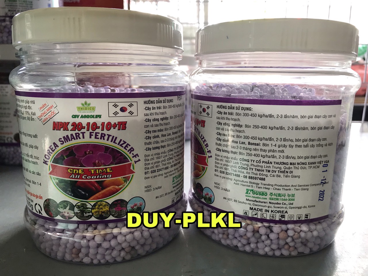 [HCM]500Gr - Phân Tan Chậm Hàn Quốc : Npk 20-10-10 + Te Csv - Agrolife