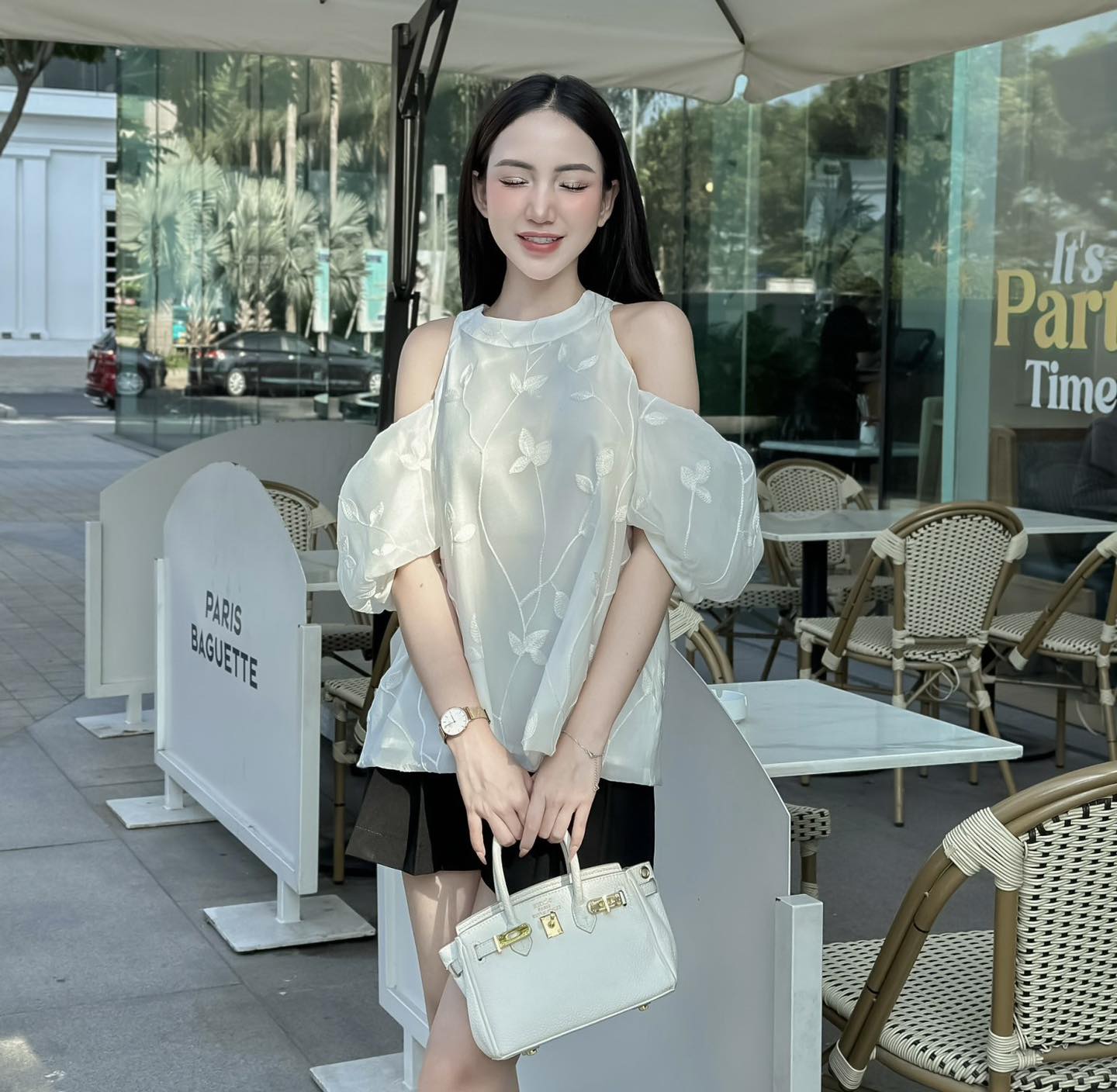 Áo tay bồng tiểu thư "Sakura Shirt " EllyClothing