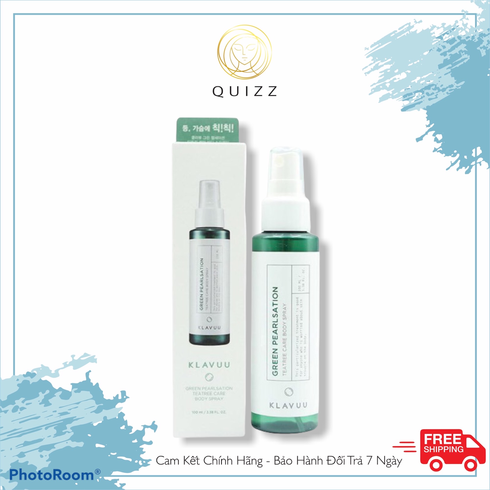Xịt Mụn Lưng Klavuu Tràm Trà Green Pearlsation Teatree Care Body Spray